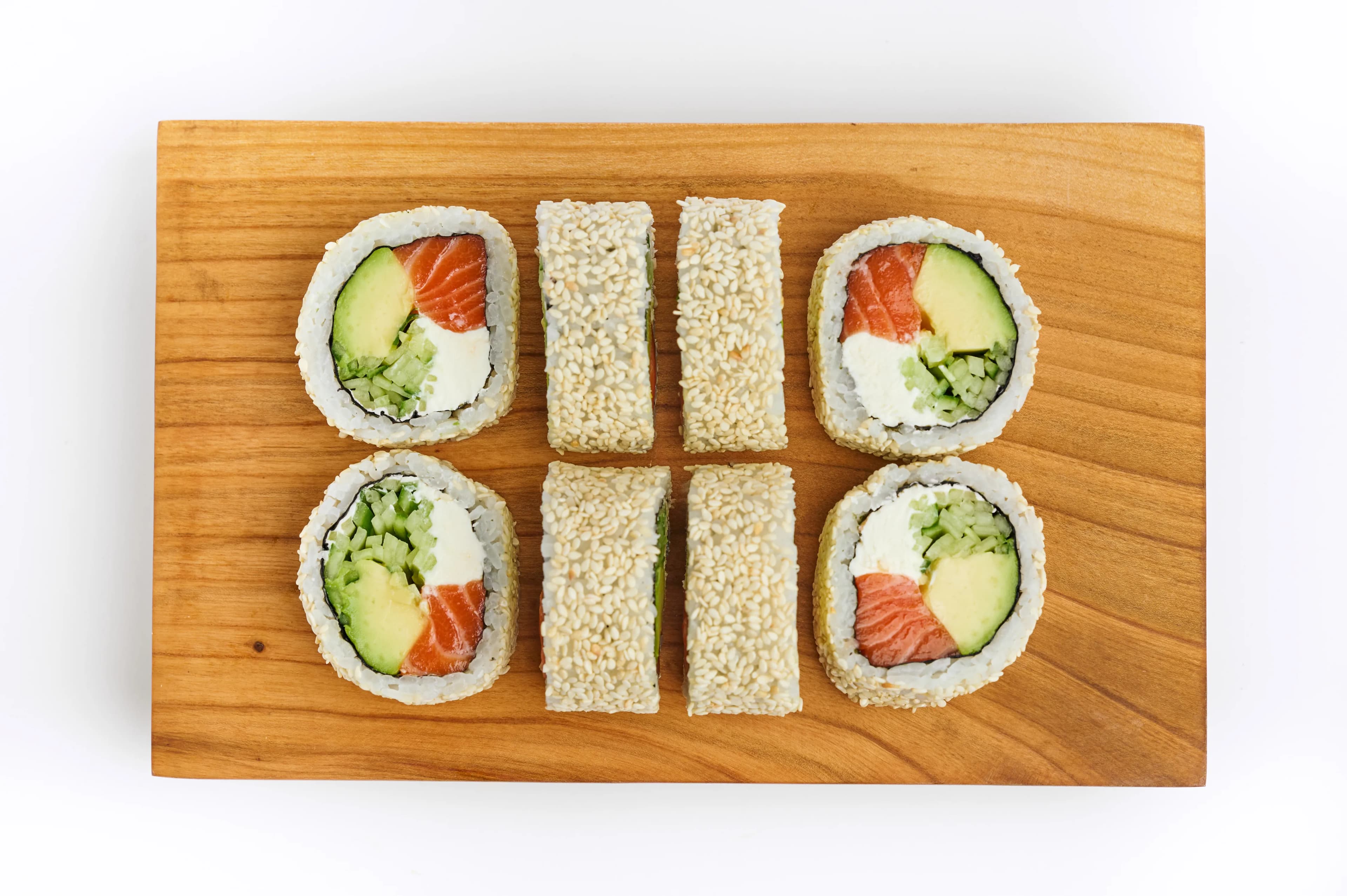 California Roll with Sesame Seeds